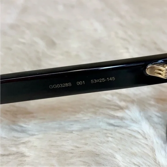 Gucci Black Oversized Square Sunglasses GG0328S